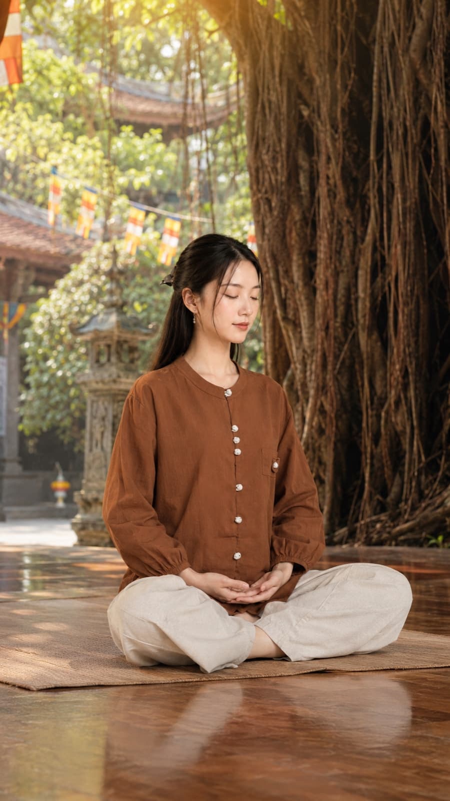 Mộc An bốn nút trắng, mang bốn lời chúc